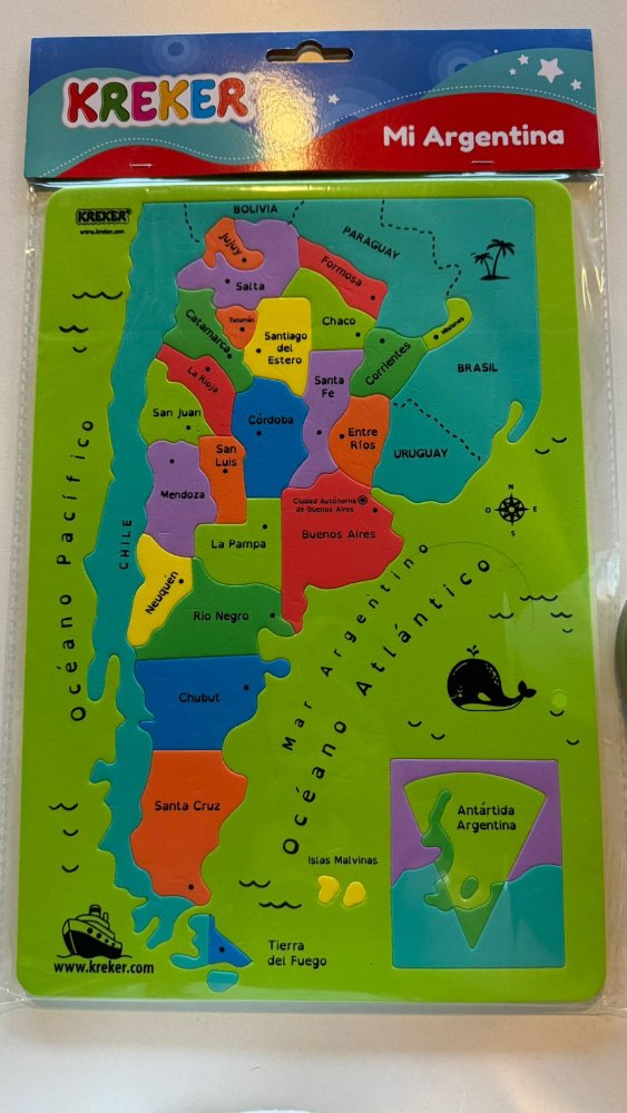 MAPA ARGENTINA GOMA EVA - VERDE