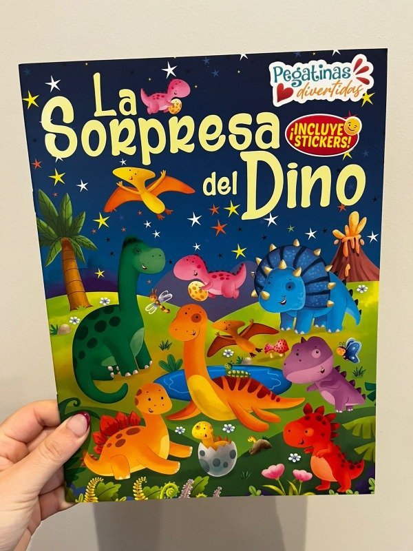 LIBRO DE CUENTO LA SORPRESA DEL DINO + STICKERS