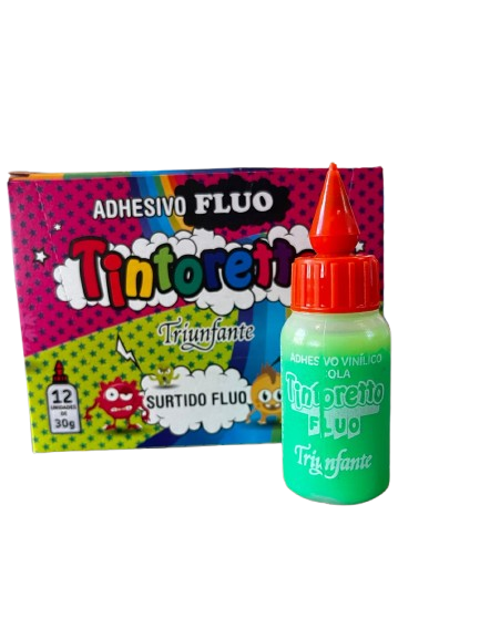 ADHESIVO VINILICO VERDE FLUO 30GRS TINTORETTO