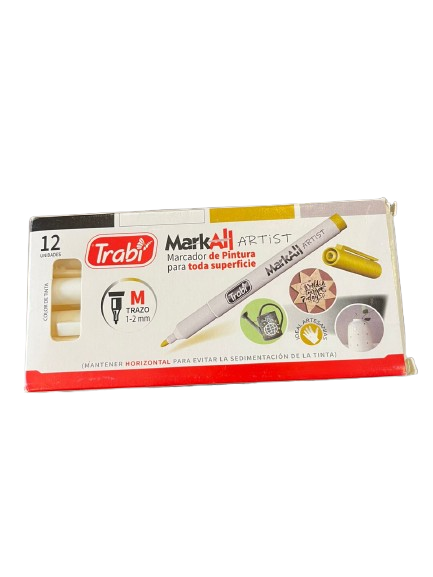 MARCADOR DE PINTURA MARKALL AL AGUA BLANCO