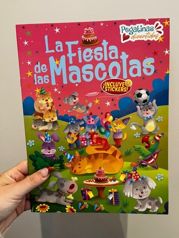 LIBRO DE CUENTO LA FIESTA DE LAS MASCOSTAS + STICKERS