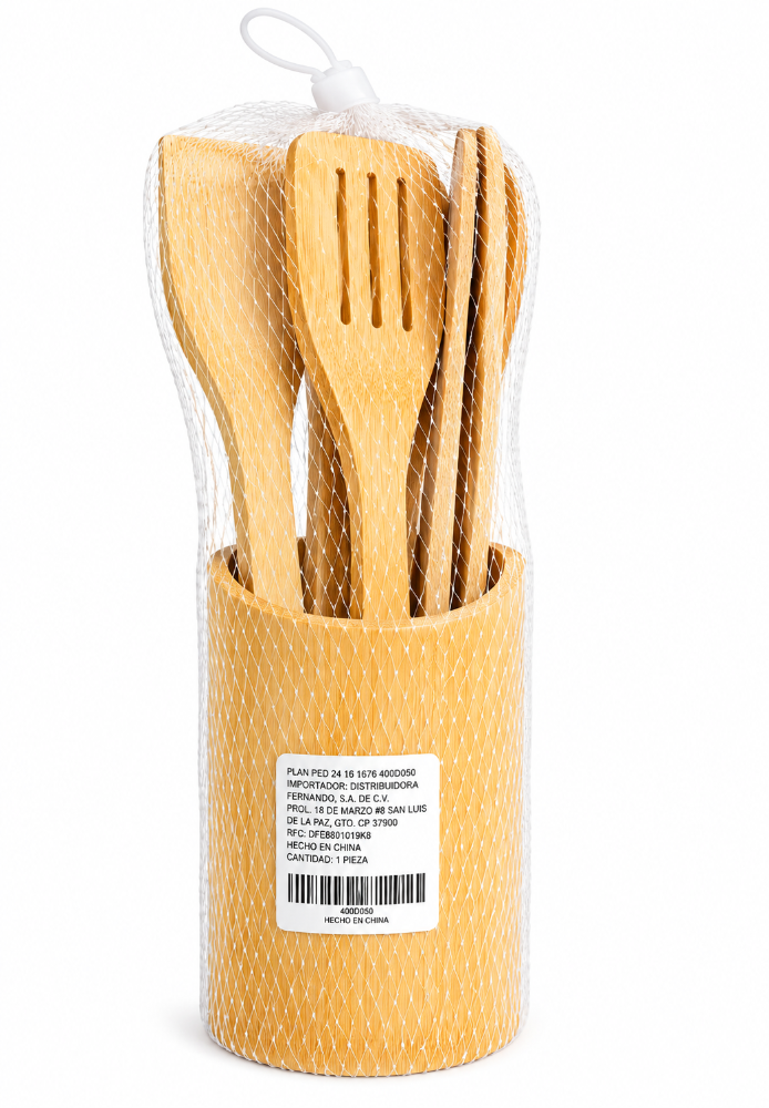 LJ-6974 Cubiertos Bambú (120pcs)