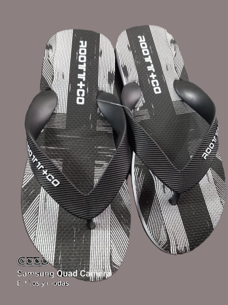 90027 37.5 negra sandalia chancla roott co