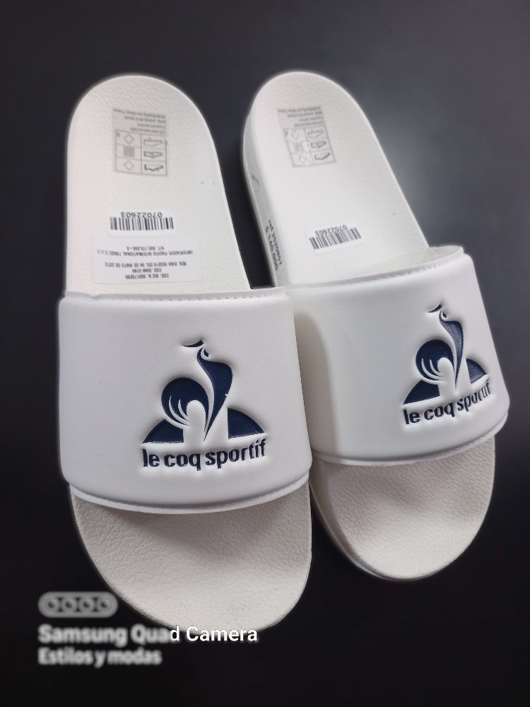 2520857 37.5  blancas sandalias chanchas lecoq sportif