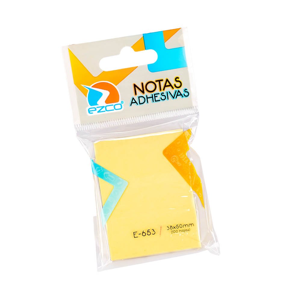 Notas Adhesivas Ezco 38x50mm Amarillas x100