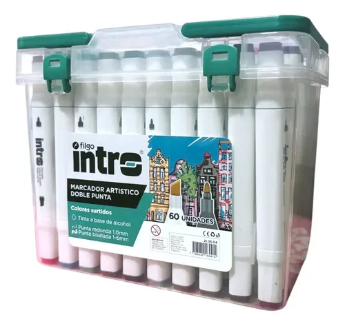 Marcador Intro Artistico Punta Doble x60