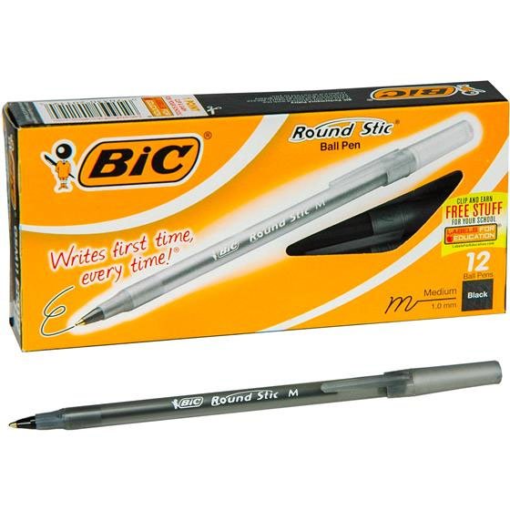 Lapicera Round Stic Bic Negra