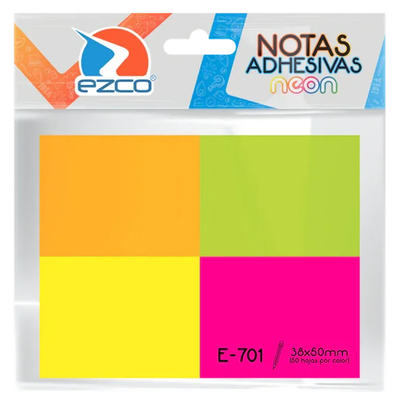 Notas Adhesivas Ezco Neon 38x50 por 50hojas