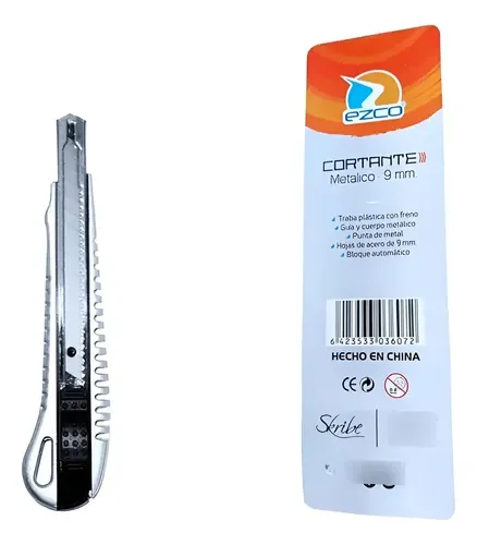 CUTTER EZCO METALICO CON GUIA 9 MM