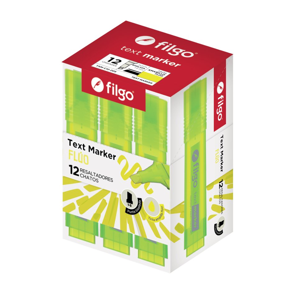 Resaltador Filgo Text Marker VERDE CAJA x12