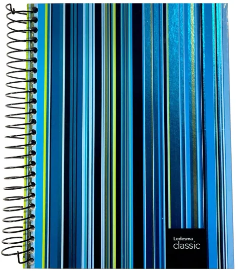 Cuaderno A5 120 Hojas RAYADO Ledesma Classic Metal 16x21