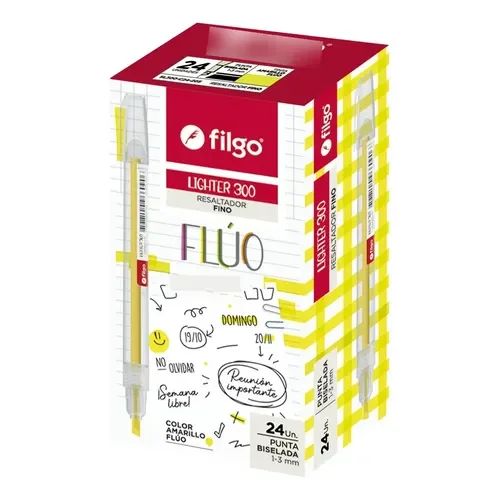 Resaltadore Filgo 300 Amarillo x24 Caja