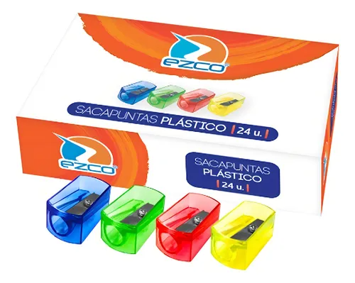 Sacapuntas Ezco Plastico x Caja 24 Unidades