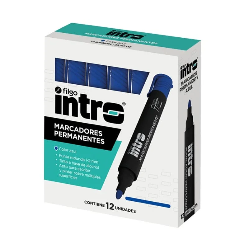 Marcador Permanente Intro AZUL Unidad