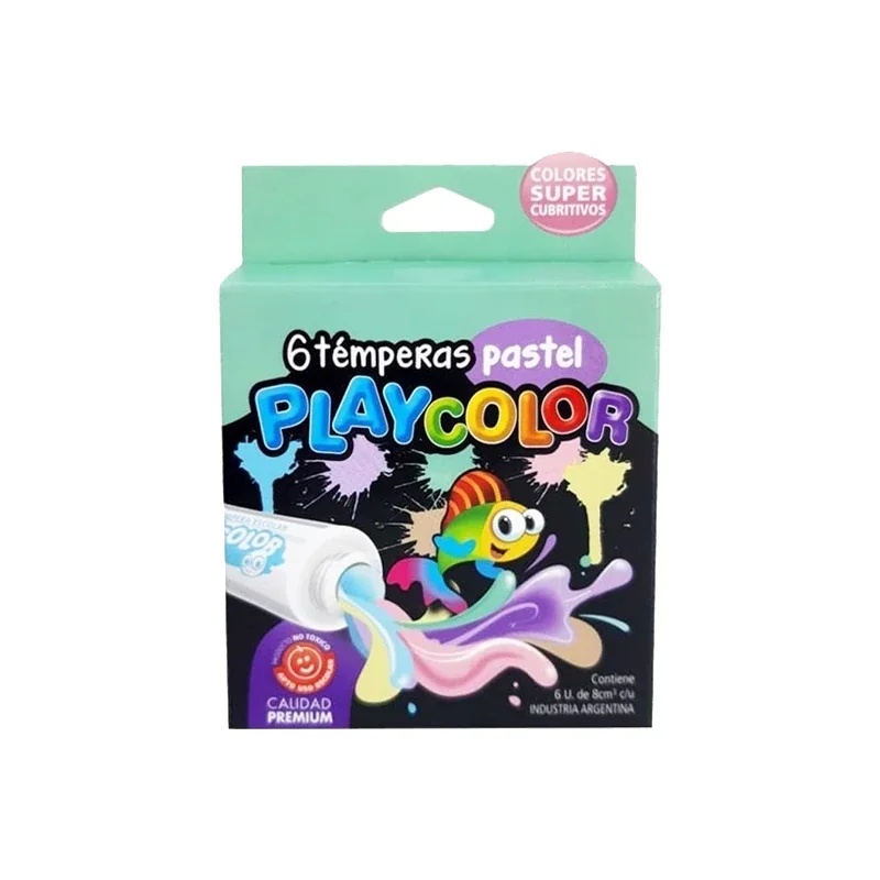 Temperas Playcolor PASTEL x6