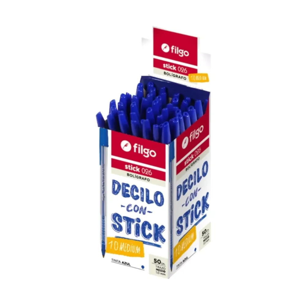 Boligrafo FILGO Stick CAJA AZUL