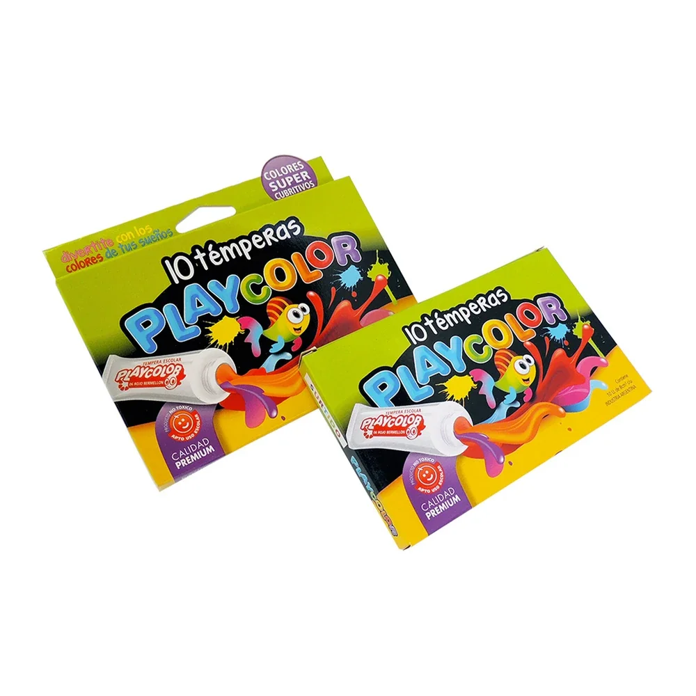 Tempera Escolar Playcolor x10 Colores