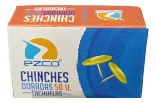 Chinches Ezco Tachuelas Metalicas Color Dorado