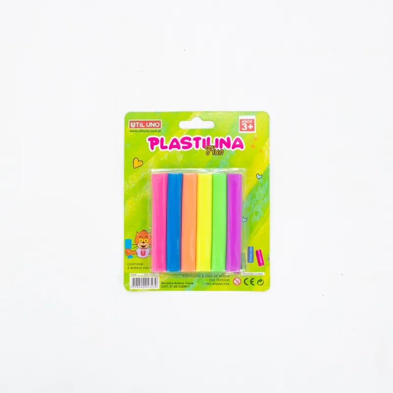 Plastilina Util Uno x6 Varios Colores