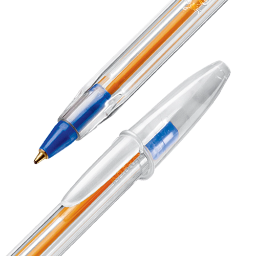 Lapicera Bic Azul Cristal Punta Fina 0.8 Mm X Unidad