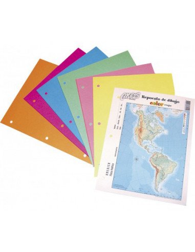 Repuesto de dibujo N3 Color x6 Hojas