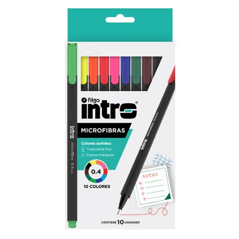 Microfibras Intro x10 Colores Surtidos
