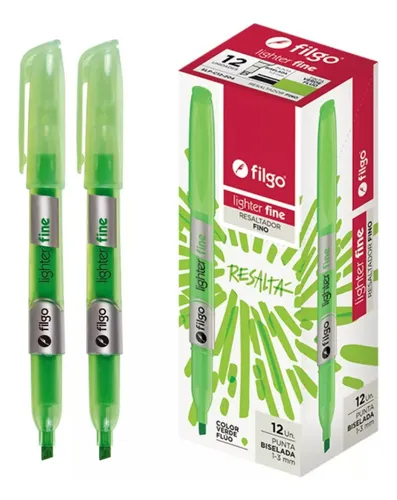 Resaltador Filgo Lighter Fine Color Verde x Unidad