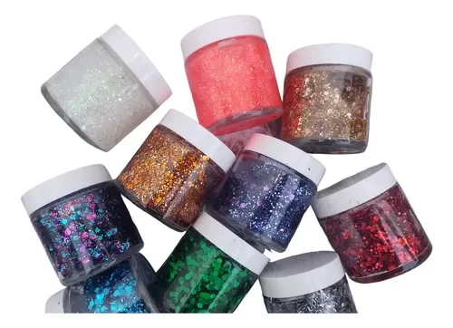 Brillantina Gliter en Pote Varios Colores