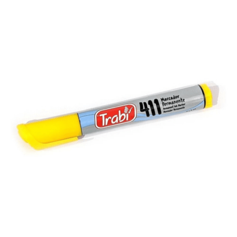 Marcador Permanente Trabi 411 AMARILLO x Unidad