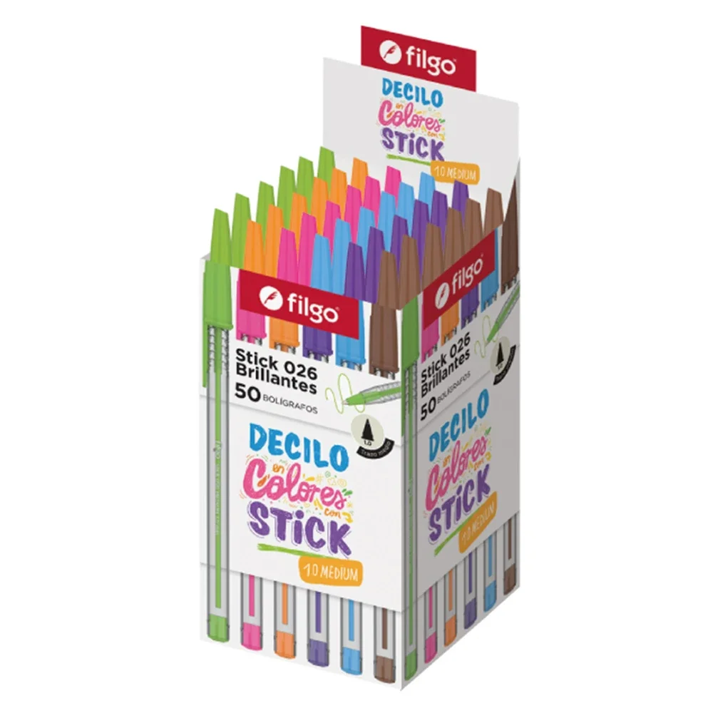 Boligrafo FILGO Stick Colores x Unidad