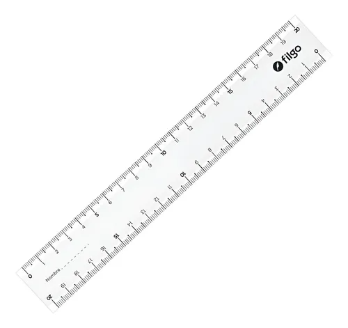 Reglas Rigidas Escolar Transparente Filgo 20CM x Unidad