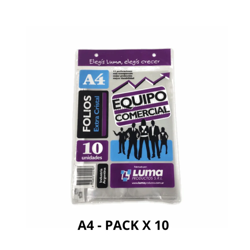 Folios A4 pack x10 Unidades