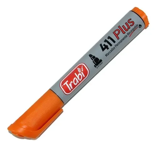 Marcador Permanente Trabi 411 NARANJA x Unidad
