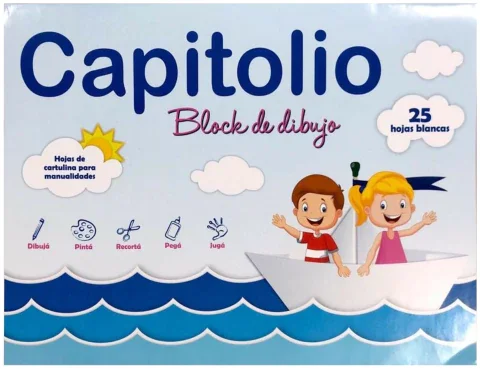 Block De Dibujo Capitolio N-5 BLANCO Por 24 Hojas