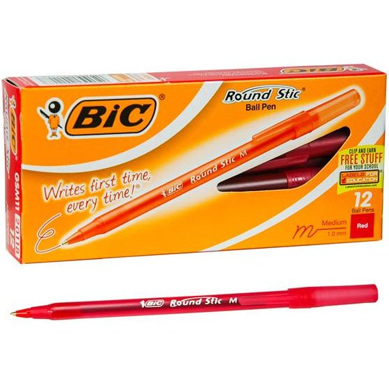 Lapicera Round Stic Bic Roja