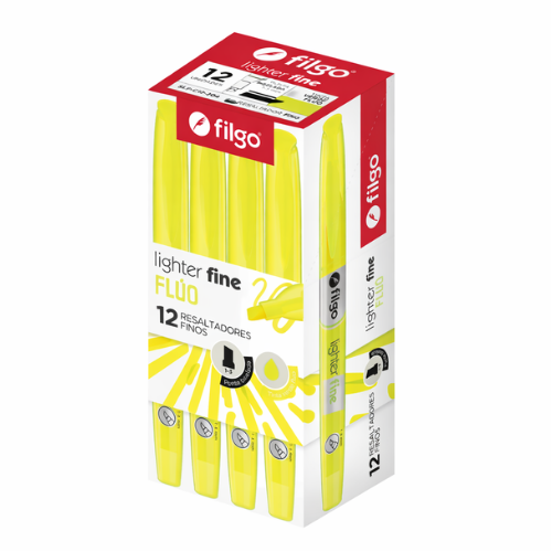 Resaltadores Filgo Lighter AMARILLO x12 CAJA
