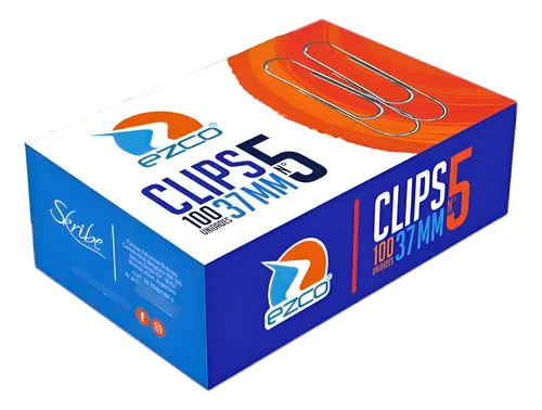Clips Niquelados Ezco 50mm N°5 Plateado x 50 unidades