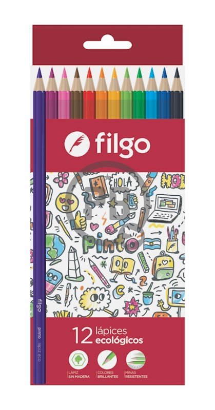 Lápices Color Largos Filgo x12