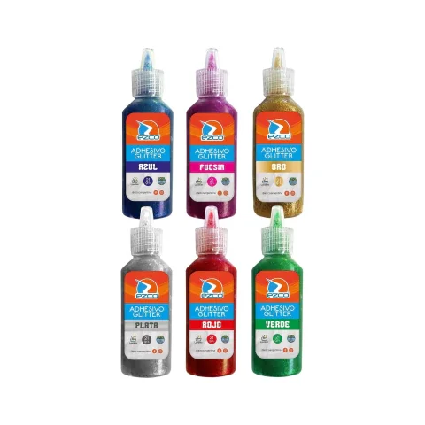 Adhesivo Gliter 21gr Varios Colores