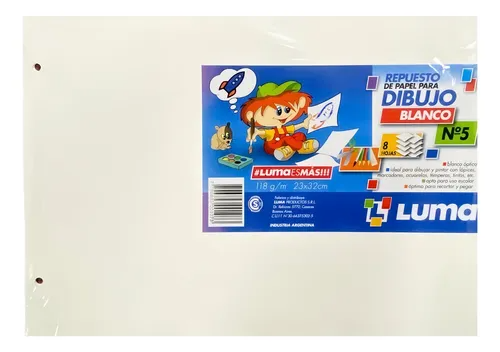 Repuestos Luma Mancha N°5 Blanco X 8 Hojas