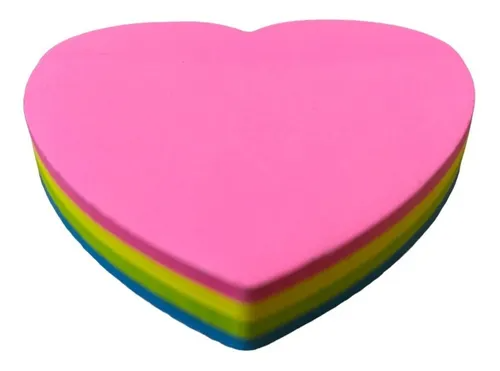 Notas Autoadhesivas Fluo Kendra X 100 Notas Corazones