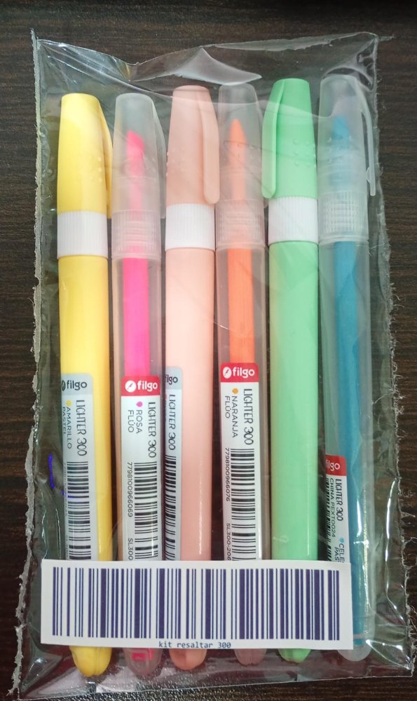 Kit Resaltadores Filgo x6 Pastel+Fluo
