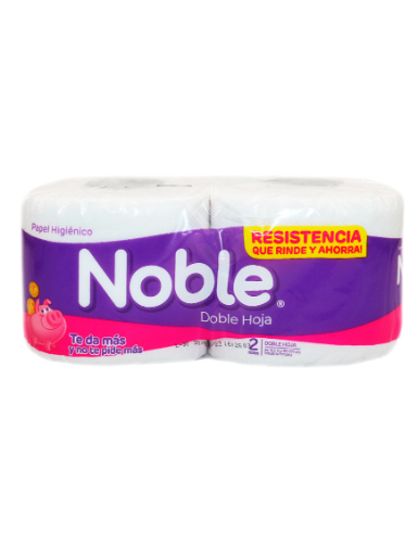 PAPEL HIGIENICO NOBLE DE 2 UNIDADES