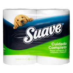 PAPEL HIGIENICO SUAVE DE 4 UNIDADES VERDE