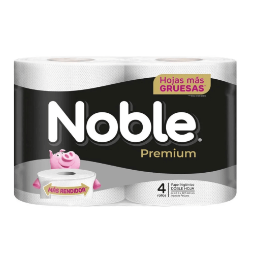 PAPEL HIGIENICO NOBLE NEGRO X4