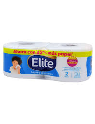 PAPEL HIGIENICO ELITE DE 2 UNIDADES CELESTE