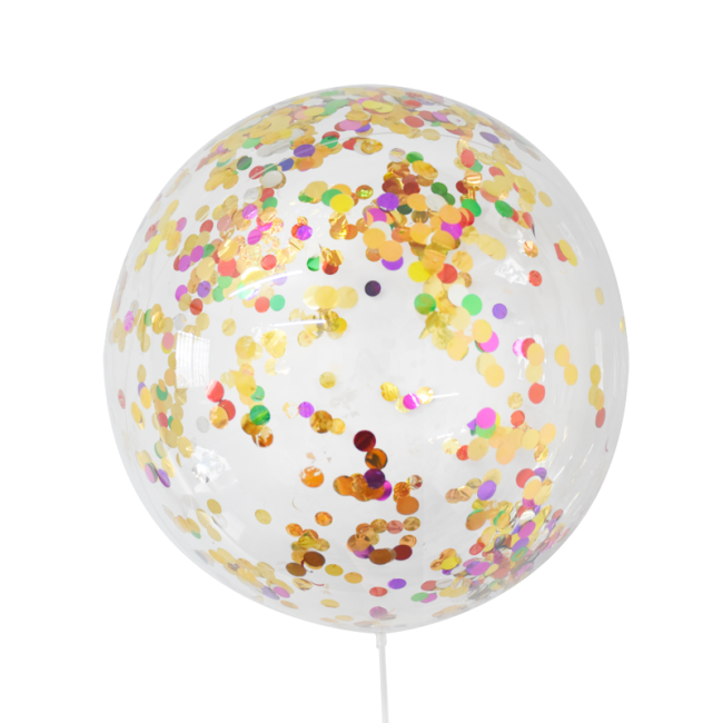 Globo cristal con confeti