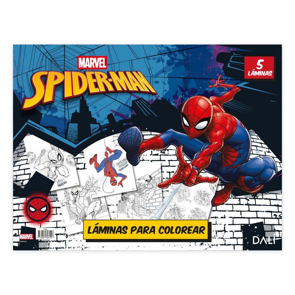 Laminas para colorear spiderman
