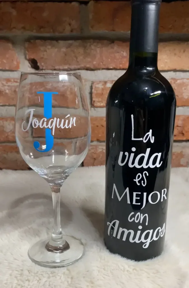 Botella de vino personalizada