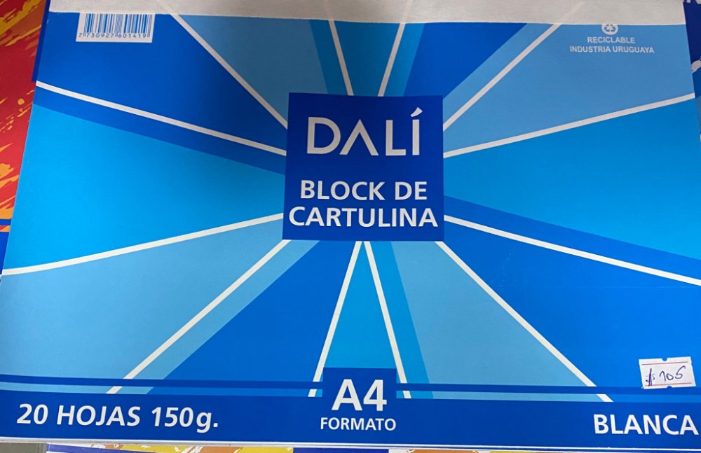 Block cartulina blanca A4 Dali